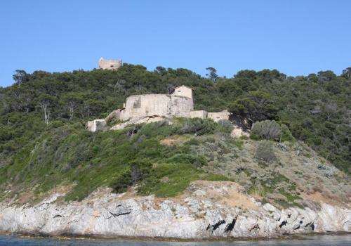 Affiches des forts - Les forts du Moulin et de l'Estissac vus du bateau