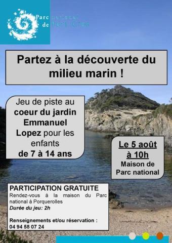 Jeu de piste île de Porquerolles Parc national