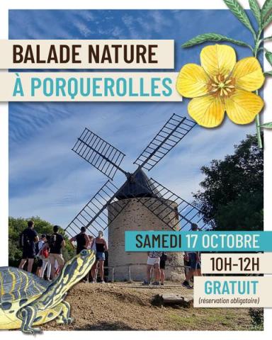 Affiche Balade nature à Porquerolles - Balade nature à Porquerolles - Faune et flore d'ici... et d'ailleurs_Hyères
