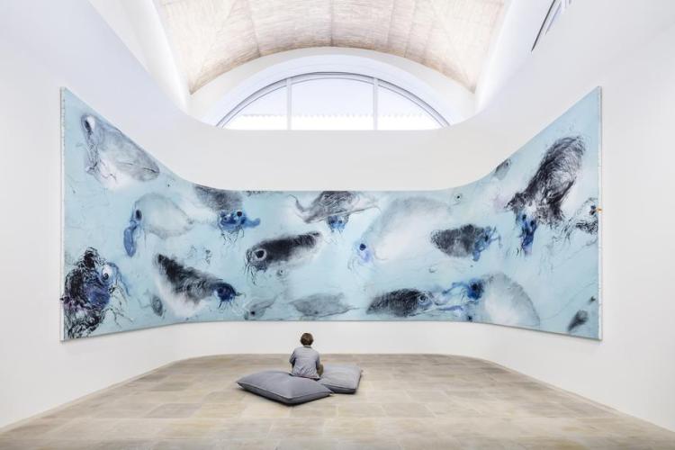 Villa Carmignac  musée d'art contemporain_Hyères - Miquel Barceló, Not Yet Titled, 2018 Techniques mixtes sur toile 15,2 X 3,5 m