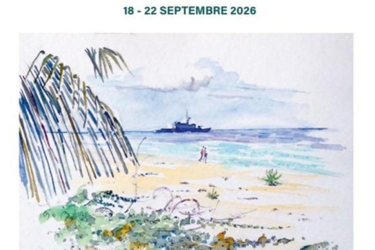 12ᵉ rencontres de Port-cros ... à Hyères - Balade dans la vieille ville_Hyères - Aquarelle de Georges Prud’homme, «Juan de Nova 1991